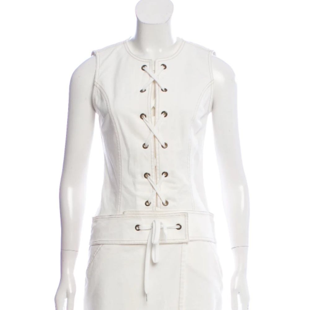 Tomas Maier White Denim Dress